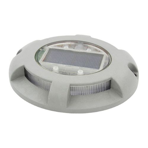 Hjlian Lampe Solaire D'exterieur A Led, Ronde, Etanche Ip65, En Alliage D'aluminium, Pour Escaliers, Terrasses, Cours, Allees, Couleur Chaude