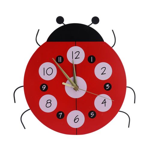 HJLIAN Horloge murale en bois, motif dessin anime, decoration d'interieur, pour salon d'enfants