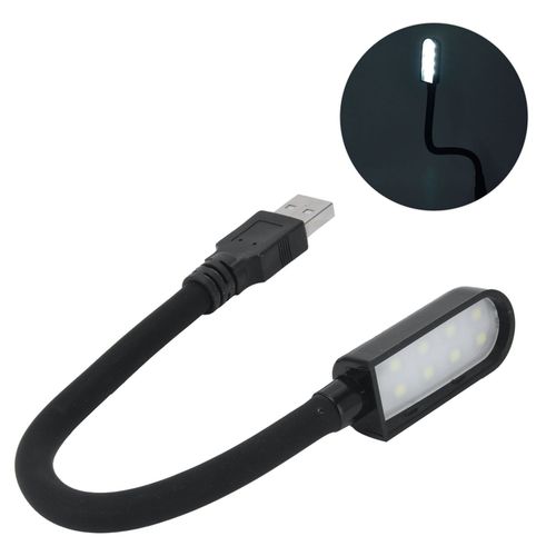Hjlian Veilleuse Usb 8 Led Pliable A 360 Degres, Lampe De Lecture Originale Pour La Maison Et Le Salon, Noire