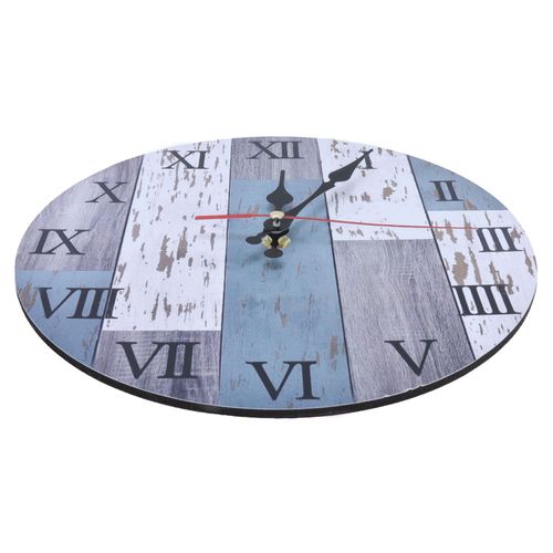 HJLIAN Horloge murale silencieuse de style industriel, style retro commercial, pour chambre a coucher, salon, bureau, decoration