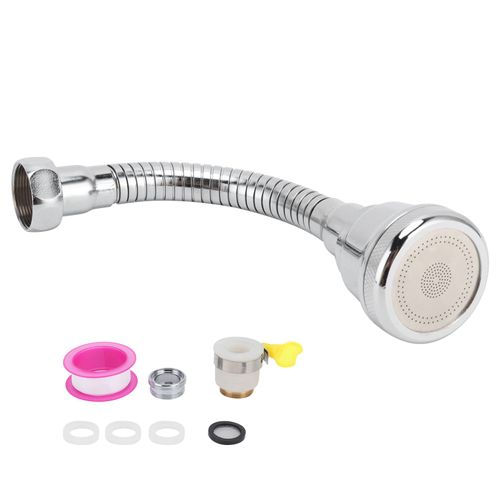 HJLIAN Tete de pulverisation pressurisee pour robinet, buse de filtre rotative, aerateur de robinet, economiseur d'eau, L 18 x 5 x 5 cm