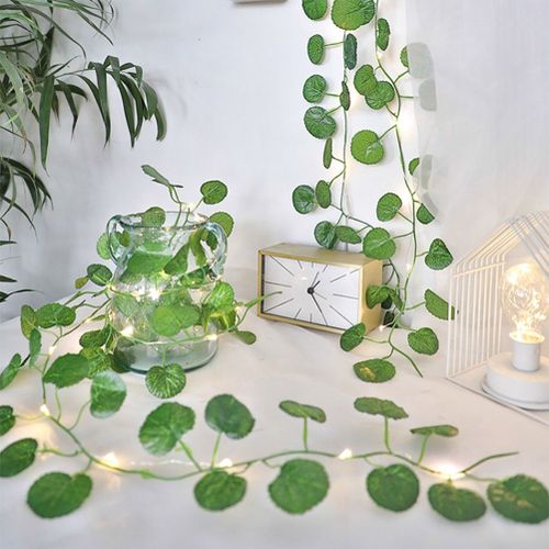 Hjlian Guirlande Lumineuse Led Artificielle En Forme De Lierre, Ideale Pour La Decoration Interieure Et Exterieure.