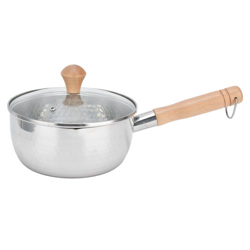 Hjlian Casserole En Acier Inoxydable Avec Couvercle A Poignee Unique Pour La Cuisine, Grande Taille
