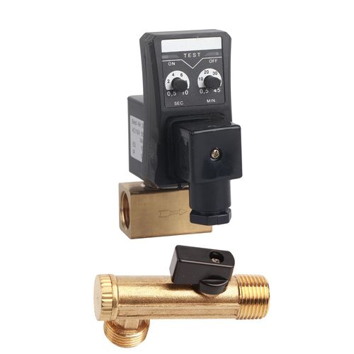 HJLIAN Vanne de vidange electronique temporisee, vanne de vidange automatique pour compresseur d'air, machine de sechage 110 V