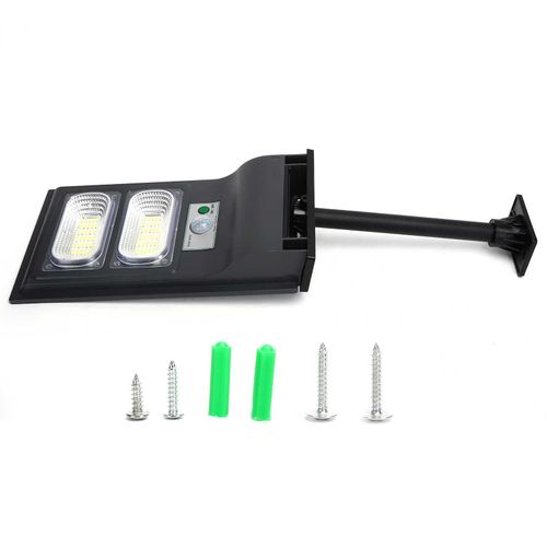 Hjlian Lampadaire Solaire 60 Led Avec Detecteur De Mouvement, Etanche Ip65, Pour Jardin, Cour, Parking