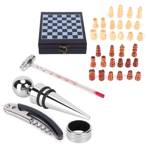 Hjlian Ensemble Tire-Bouchon A Vin En Acier Inoxydable Avec Thermometre, Ideal Pour Bar, Maison Ou Cuisine