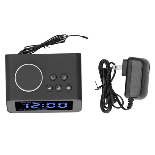 HJLIAN Radio-reveil numerique de bureau, chargement USB, reveil electronique pour chambre a coucher, US 100-240 V