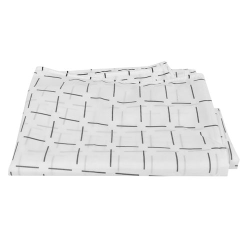 HJLIAN Rideau de douche impermeable a motif de grilles modernes?- Rideau de bain peint, accessoire de salle de bain