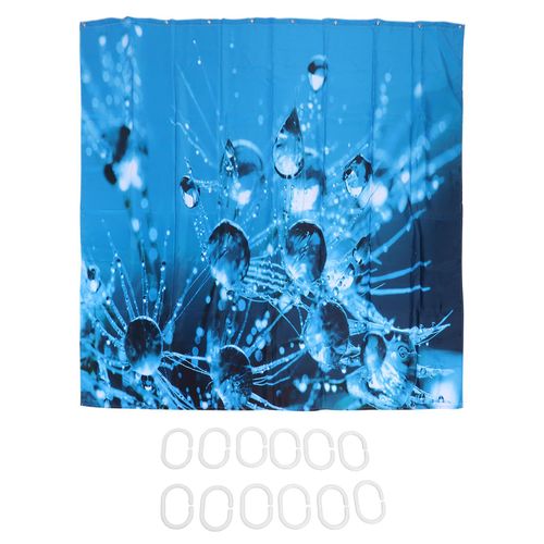 HJLIAN Rideau de douche impermeable avec 12 crochets, ideal pour la decoration de la salle de bain (180 x 180 cm)