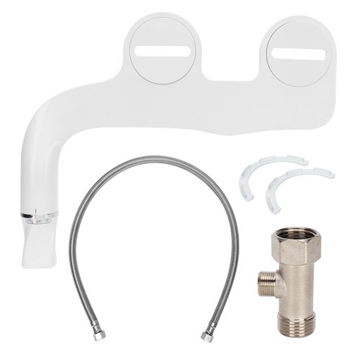 HJLIAN Siege de bidet de toilette G1/2 avec jet d'eau a double buse, pulverisateur non electrique