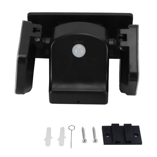 Hjlian Projecteur D'exterieur A Energie Solaire, Lampe Led Avec Detecteur De Mouvement, Pour Cour, Jardin, Couloir, Noir