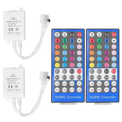 HJLIAN Controleur de bande lumineuse RGBW a telecommande infrarouge 40 touches avec kit d'interface a 5 broches