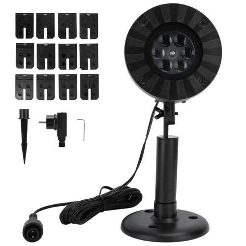 Hjlian Projecteur Exterieur Etanche, Lampe Decorative Pour Noel, Halloween, Fete, Ue 100-240 V