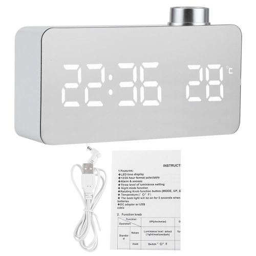 HJLIAN Reveil numerique USB avec detection de temperature pour chambre a coucher