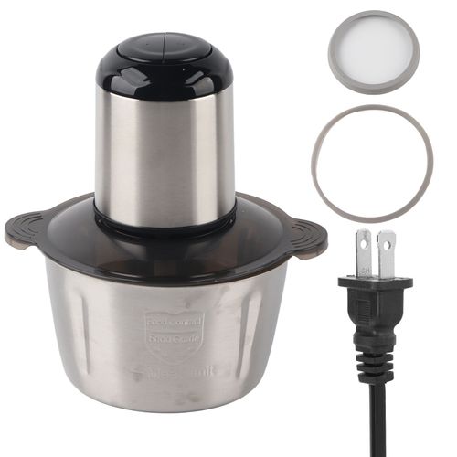 HJLIAN Hachoir a viande electrique multifonction semi-automatique en acier inoxydable, robot culinaire US 110 V