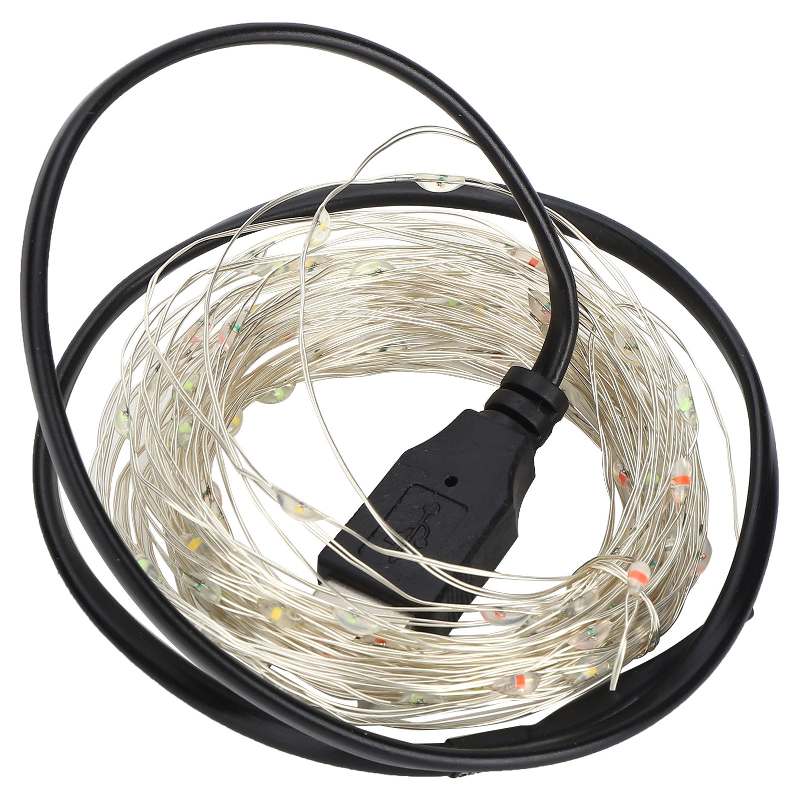 Hjlian Guirlande Lumineuse Led De 10 M, Fil De Cuivre, Chargement Usb, Lampe Decorative Pour Halloween, Fete A Domicile, Lumiere Coloree