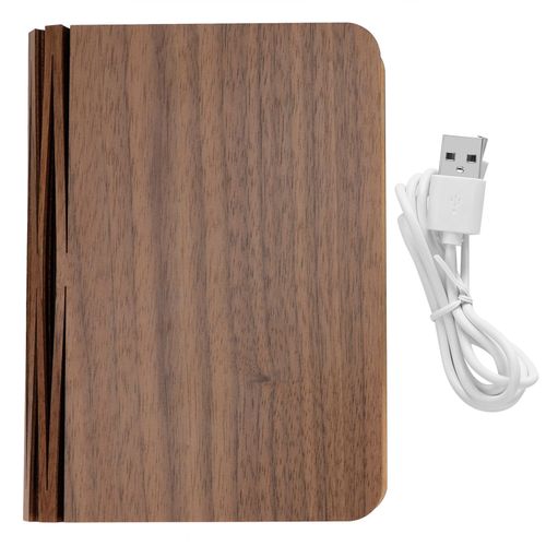 Hjlian Lampe De Lecture Magnetique Usb En Bois, Portable, Pliable, A Led, Ideale Pour La Maison, Noire