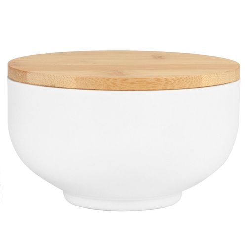 Hjlian Saladier A Double Paroi En Acier Inoxydable De Qualite Alimentaire Avec Couvercle Pour Fruits, Legumes, Collations, Ustensiles De Cuisine Elegants, Blanc