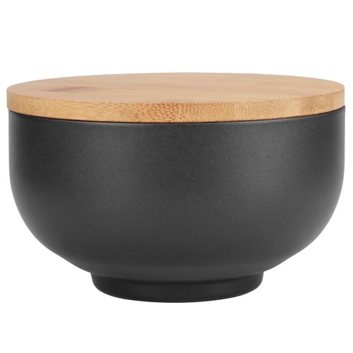 Hjlian Saladier A Double Paroi En Acier Inoxydable De Qualite Alimentaire Avec Couvercle Pour Fruits, Legumes, Collations, Ustensiles De Cuisine Elegants, Noir