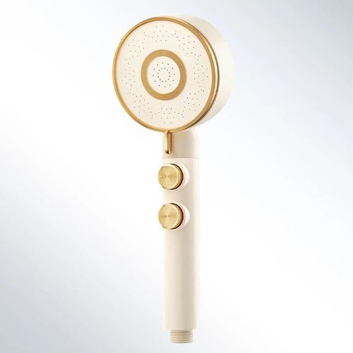 Pommeau de douche à main haute pression, 5 Modes, économie d'eau, buse de pulvérisation, Massage, pomme de douche à pluie, accessoires de salle de bains-Blanc