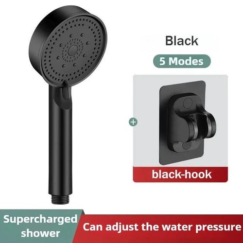Pommeau de douche multifonction réglable, 5 Modes de pression, grande buse de douche à eau, Massage, accessoire de salle de bains, douche de pluie-MIX-1
