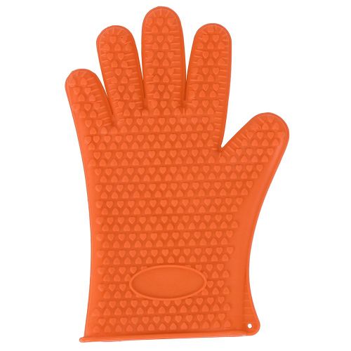 HJLIAN Gants de cuisine antiderapants en silicone pour four a micro-ondes (orange)