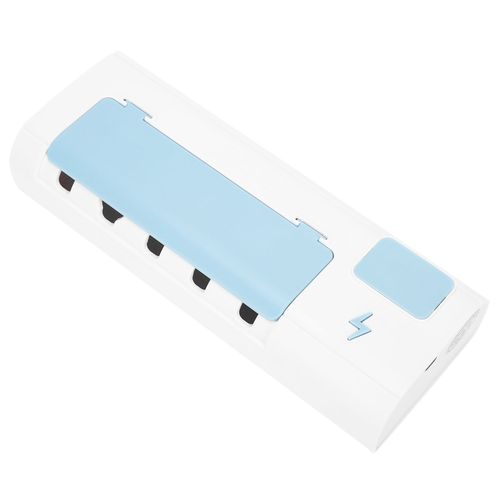 HJLIAN Boite a brosse a dents bleue et blanche, support de brosse a dents a nettoyage UV a 360 degres, boite de rangement, chargement USB
