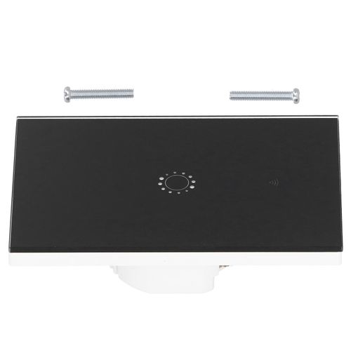 HJLIAN Interrupteur tactile intelligent LED Wi-Fi, commande vocale a distance unidirectionnelle via application, compatible avec Amazon Alexa, AC95-250 V, coque noire