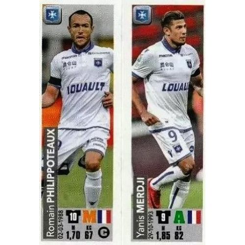 519 Romain Philippoteaux - Yanis Merdji - Aj Auxerre - Sticker Panini Foot 2018 2019 Football France