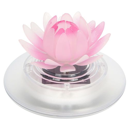 Hjlian Lampes Solaires Colorees Et Etanches Pour Piscine, Eclairage Exterieur En Forme De Lotus
