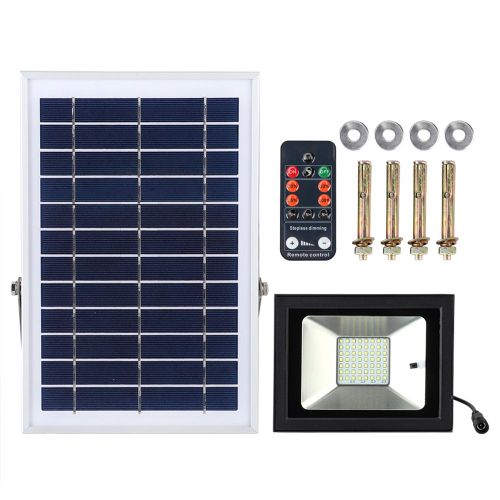 Hjlian Lampadaire Solaire 56 Led Avec Telecommande, Eclairage D'exterieur Etanche Ip66 Pour Rue Et Paysage