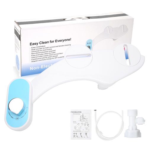 HJLIAN Pulverisateur de bidet non electrique, accessoire pour siege de toilette, nettoyant mecanique pour le corps, chasse d'eau ultra fine (Etats-Unis)