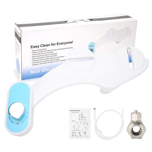 HJLIAN Pulverisateur de bidet non electrique, accessoire pour siege de toilette, nettoyant mecanique pour le corps, chasse d'eau ultra fine (UE)