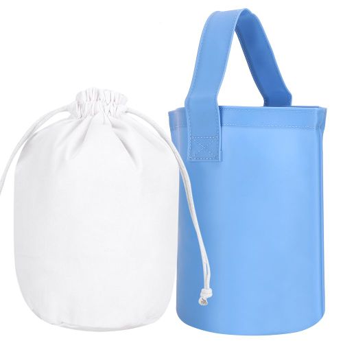 HJLIAN Mini sac a main etanche de style coreen en PVC pour femme, fourre-tout pour voyage en plein air, plage, bleu ciel