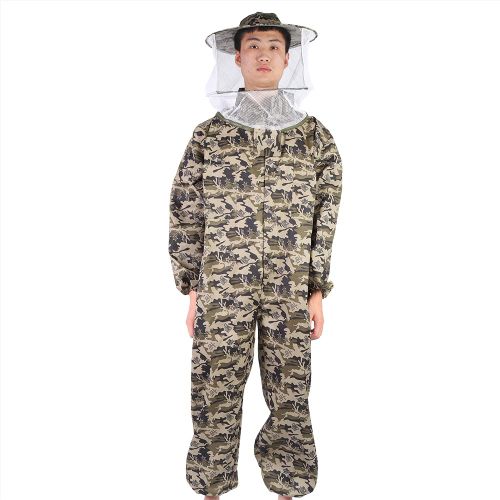 Hjlian Combinaison D'apiculture Anti-Piqures D'abeilles, Chapeau Rond Gris A Cinq Branches, Motif Etoile (L)