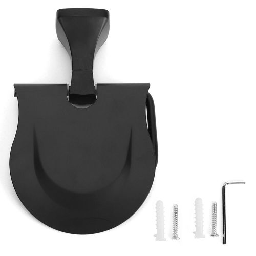 HJLIAN Porte-rouleau de papier toilette Space en aluminium avec couvercle, accessoire de salle de bain, noir mat