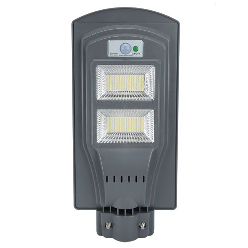 Hjlian Lampadaire Solaire 40 W 300 Led Avec Detecteur De Mouvement Et Radar, Eclairage D'exterieur Pour Jardin
