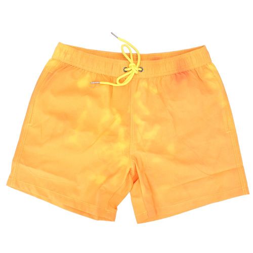 Hjlian Pantalon De Plage Tendance Pour Homme, Sechage Rapide, Couleur Changeante, Short De Bain, Jaune A Orange, Taille L