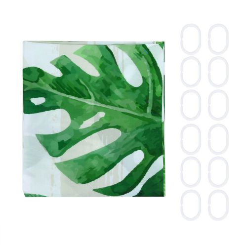 HJLIAN Rideau de douche a motif de feuilles de plantes uniques, impermeable et resistant a la moisissure, decoration de salle de bain, 150 x 180 cm