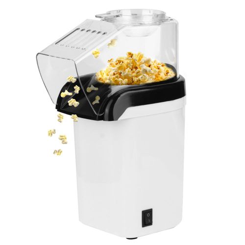 HJLIAN Mini machine a popcorn electrique automatique pour la cuisine, prise UE 220-240 V, blanche