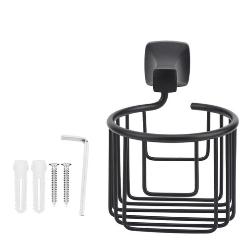 HJLIAN Porte-papier toilette mural en aluminium Space, panier organiseur de mouchoirs, accessoires de salle de bain