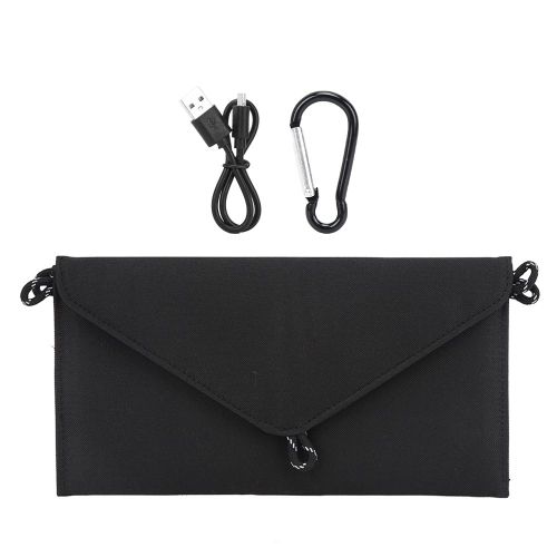 Hjlian Chargeur Solaire Portable Pliable 15 W 5 V Avec Sortie Usb Pour Telephone Portable, Ideal Pour Le Camping En Plein Air