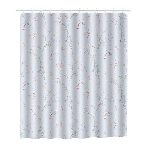 HJLIAN Rideau de douche en polyester imprime floral, impermeable, elegant et elegant, 180 x 180 cm