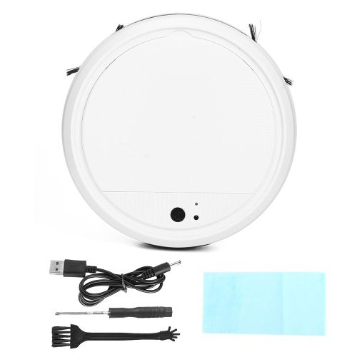 HJLIAN Ensemble aspirateur robot multifonction intelligent a lumiere ultraviolette pour la maison et le bureau (blanc)