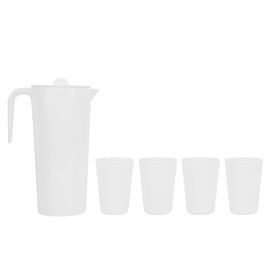 Hjlian Pichet A Eau De 1700 Ml Avec 4 Gobelets De 300 Ml, Accessoires De Cuisine Pour La Maison Et Le Restaurant