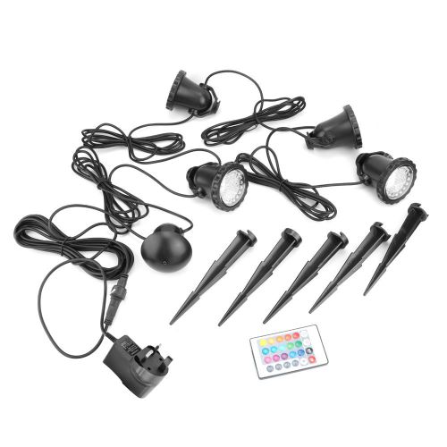 Hjlian Lampe De Pelouse Led 10 W Rvb Avec Telecommande Pour Piscine Et Jardin, 100-240 V, Etanche Ip68, Royaume-Uni