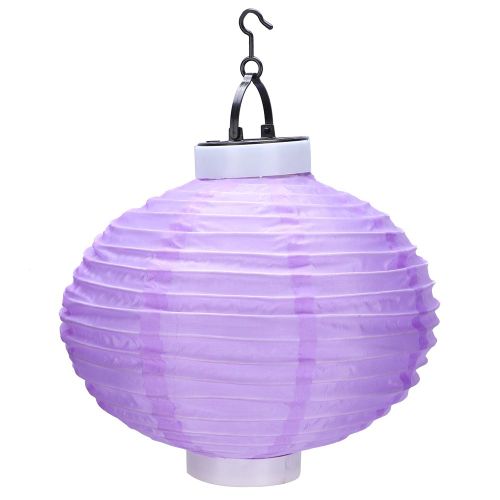 Hjlian Lanterne Solaire D'exterieur A Led, Etanche Ip65, Lampe Suspendue Pour Festival Chinois (Violet)