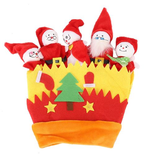 Hjlian Poupee De Noel En Tissu Avec Gants D'animaux, Jouet Pour Adulte, Decoration De Noel, Jaune