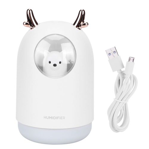 Hjlian Mini Diffuseur D'air Usb, Humidificateur D'huile Aromatique, Veilleuse Led Coloree, Pour La Maison Et Le Bureau (Blanc)