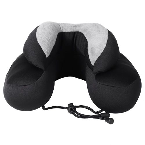 HJLIAN Coussin de voyage portable en forme de U, double couche, pour le cou, ideal pour les voyages en train, en avion ou au bureau.